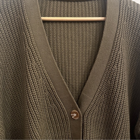 NEW Jenni Kayne Cocoon Cotton Oversized Cardigan Sweater in Sage Green | size S - Picture 8 of 10